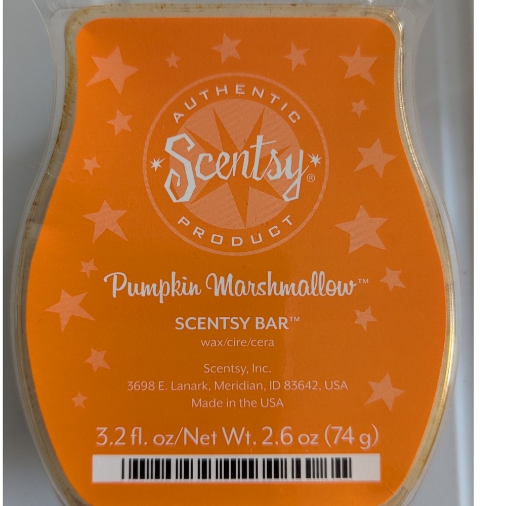 Scentsy "Pumpkin Marshmallow" Wax Bar Retired 3.2 fl oz  New